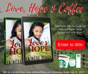 Love, Hope and Coffee Giveaway | Love's Hope by Ja'Nese Dixon